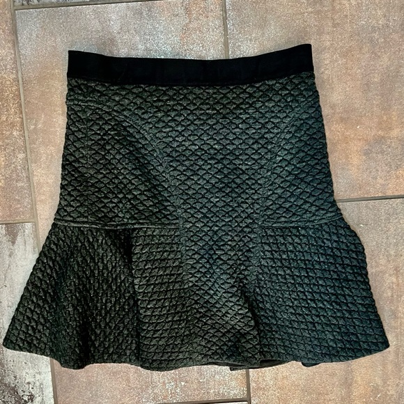 NWOT Rebecca Taylor charcoal textured  skirt - Picture 1 of 7